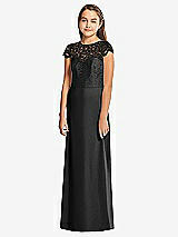 Front View Thumbnail - Black Alfred Sung Junior Bridesmaid Dress JR546