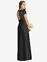 Rear View Thumbnail - Black Alfred Sung Junior Bridesmaid Dress JR546