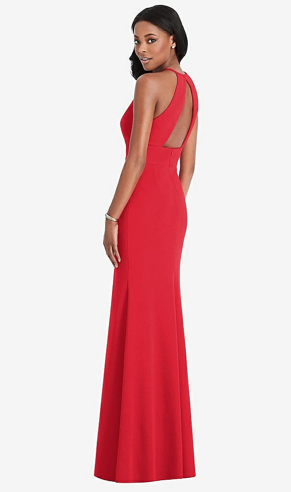 Back View - Parisian Red After Six Bridesmaid Dress 6798
