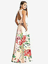 Rear View Thumbnail - Blush Bouquet Alfred Sung Junior Bridesmaid Dress JR545CBP