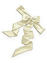Rear View Thumbnail - Butter Yellow Satin Twill Flower Girl Sash