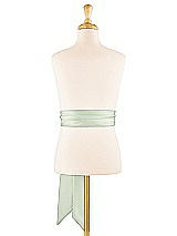 Alt View 1 Thumbnail - Mint Green Satin Twill Flower Girl Sash