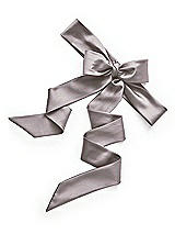 Rear View Thumbnail - Cashmere Gray Satin Twill Flower Girl Sash