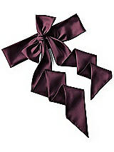 Rear View Thumbnail - Deep Plum Satin Twill Wedding Sash