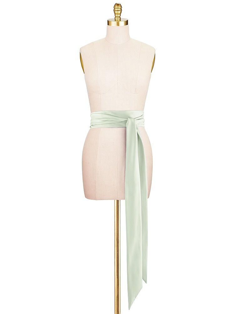 Front View - Mint Green Satin Twill Wedding Sash