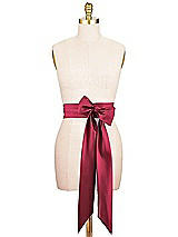 Alt View 1 Thumbnail - Cabernet Satin Twill Wedding Sash