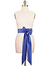 Alt View 1 Thumbnail - Cobalt Blue Satin Twill Wedding Sash
