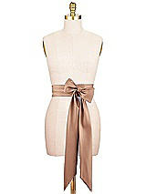 Alt View 1 Thumbnail - Cognac Satin Twill Wedding Sash