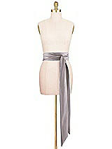 Front View Thumbnail - Cashmere Gray Satin Twill Wedding Sash