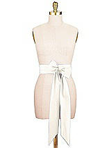 Alt View 1 Thumbnail - Ivory Satin Twill Wedding Sash