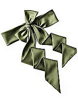 Rear View Thumbnail - Olive Green Satin Twill Wedding Sash