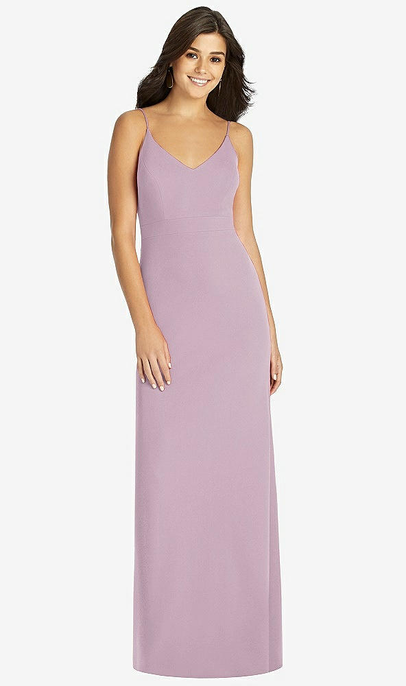 Front View - Suede Rose Fishtail Skirt Stretch Maxi Dress