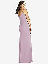 Rear View Thumbnail - Suede Rose Fishtail Skirt Stretch Maxi Dress