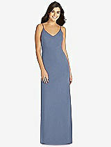 Front View Thumbnail - Larkspur Blue Fishtail Skirt Stretch Maxi Dress
