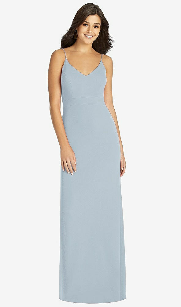 Front View - Mist Fishtail Skirt Stretch Maxi Dress