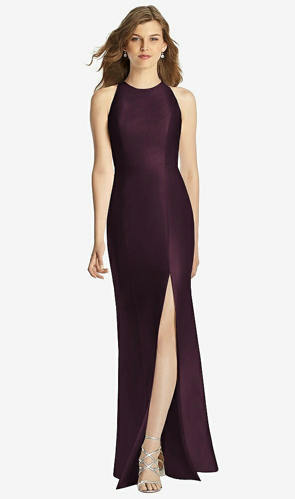 Front View - Deep Plum Bella Bridesmaid Dress BB121