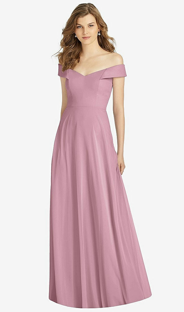 Front View - Dusty Pink Bella Bridesmaid Dress BB123