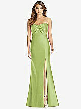 Front View Thumbnail - Mojito Strapless Draped Bodice Trumpet Gown
