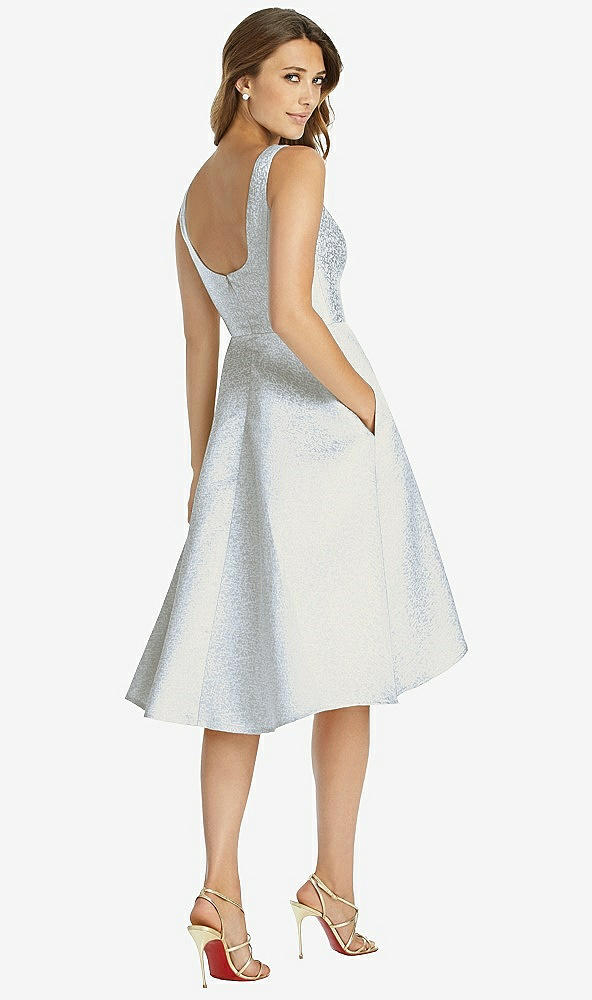 Back View - Cloudy Gold Dessy Bridesmaid Dress 3035