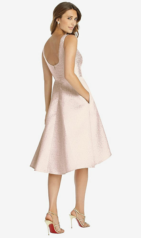 Back View - Mauve Gold Dessy Bridesmaid Dress 3035