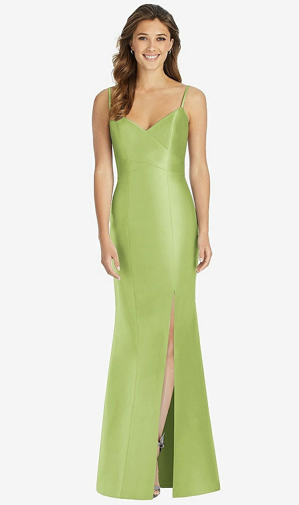 Front View - Mojito Maxi Length Spaghetti Strap Mermaid Dress