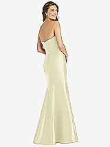 Rear View Thumbnail - Butter Yellow Full-length Strapless Sweetheart Neckline Dress