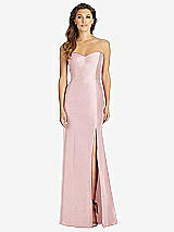 Front View Thumbnail - Ballet Pink Full-length Strapless Sweetheart Neckline Dress
