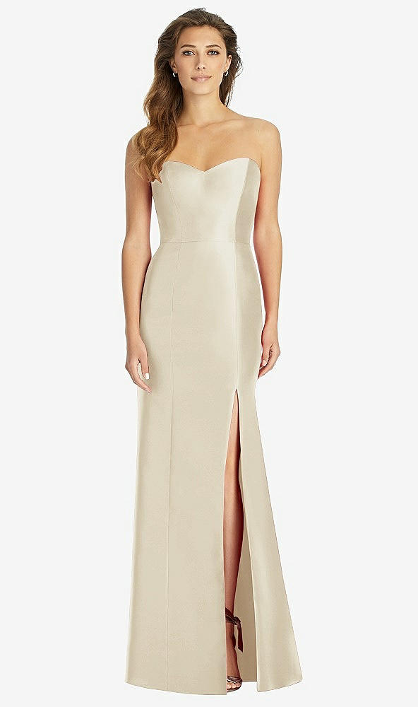 Front View - Champagne Full-length Strapless Sweetheart Neckline Dress