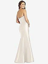 Rear View Thumbnail - Ivory Full-length Strapless Sweetheart Neckline Dress