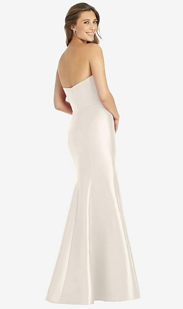 Back View - Ivory Full-length Strapless Sweetheart Neckline Dress