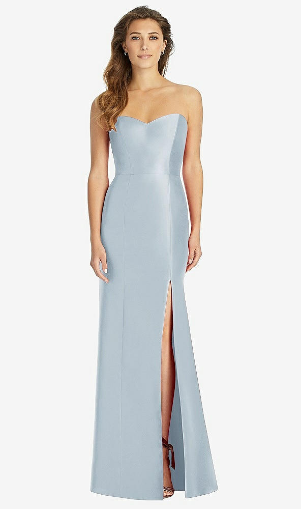 Front View - Mist Full-length Strapless Sweetheart Neckline Dress