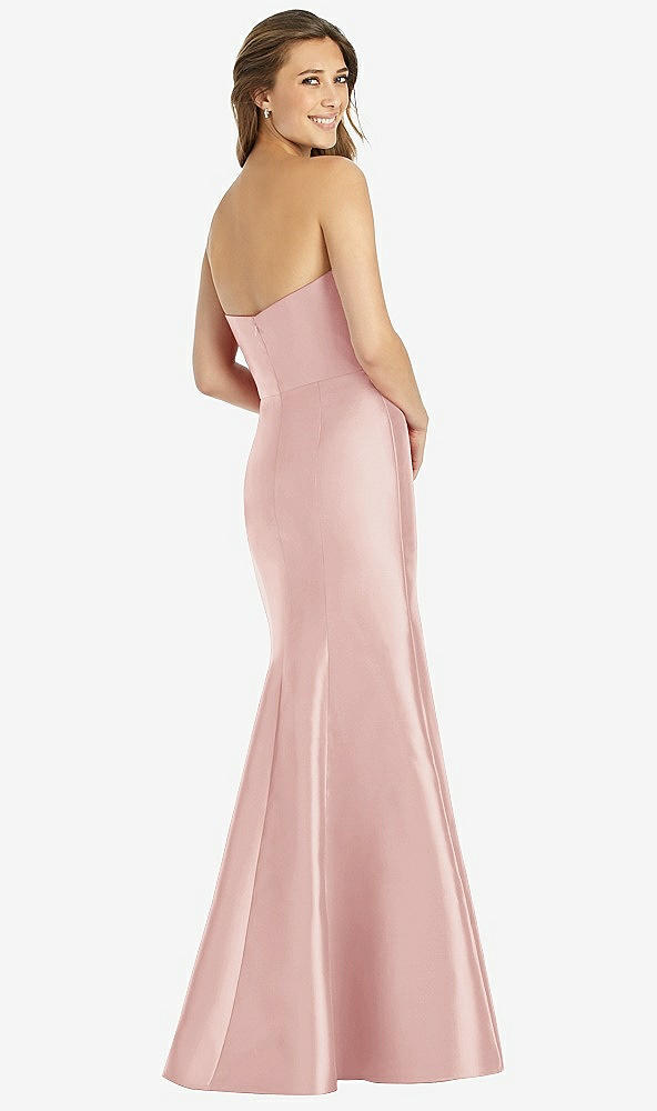 Back View - Rose Full-length Strapless Sweetheart Neckline Dress