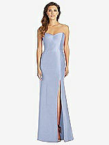Front View Thumbnail - Sky Blue Full-length Strapless Sweetheart Neckline Dress
