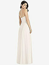 Rear View Thumbnail - Ivory Strapless Notch Chiffon Maxi Dress