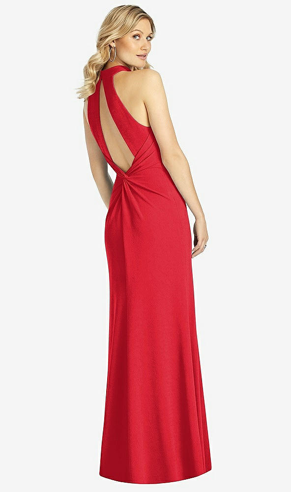 Back View - Parisian Red After Six Bridesmaid Dress 6807