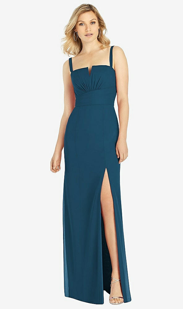 Front View - Atlantic Blue After Six Bridesmaid Dress 6811