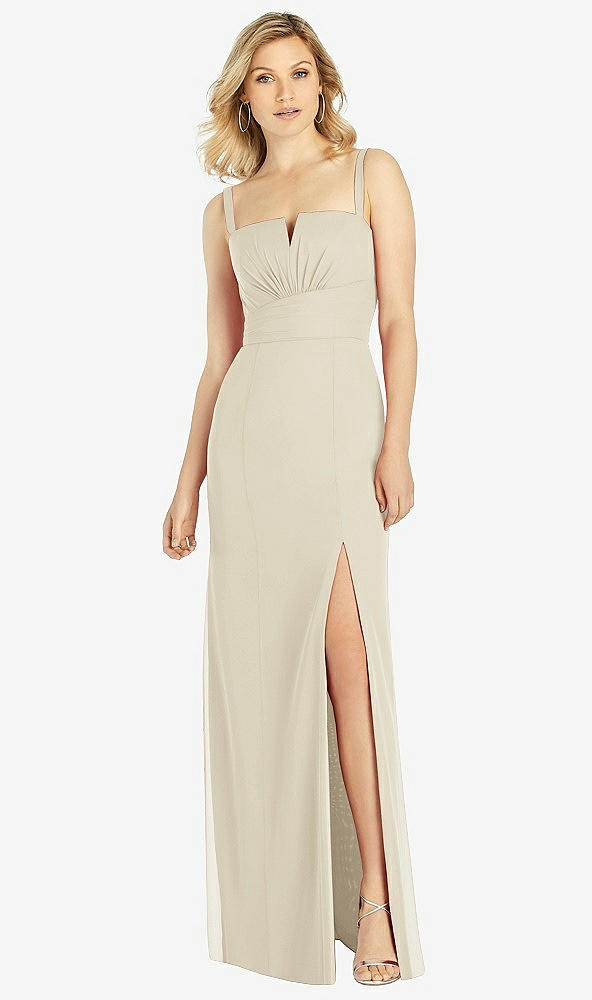 Front View - Champagne After Six Bridesmaid Dress 6811