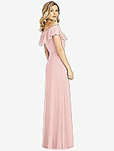 Rear View Thumbnail - Rose Ruffled Cold-Shoulder Maxi Dress