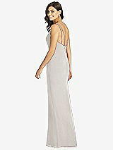 Rear View Thumbnail - Oyster Keyhole Neck Mermaid Dress with Front Slit