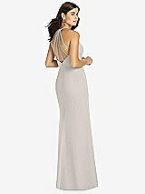 Rear View Thumbnail - Oyster Sunburst Strap Back Mermaid Dress