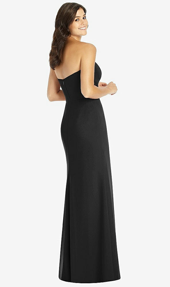 Back View - Black Sweetheart Strapless Mermaid Dress