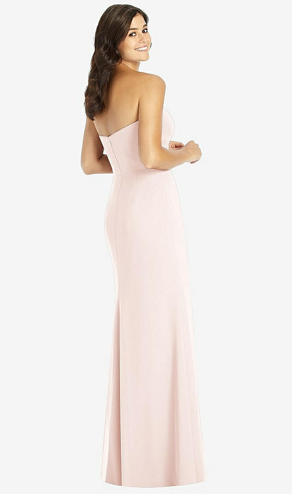 Back View - Blush Sweetheart Strapless Mermaid Dress
