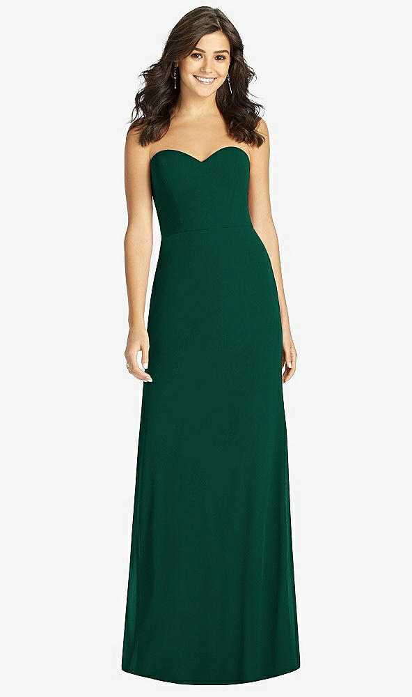 Front View - Hunter Green Sweetheart Strapless Mermaid Dress