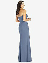 Rear View Thumbnail - Larkspur Blue Sweetheart Strapless Mermaid Dress