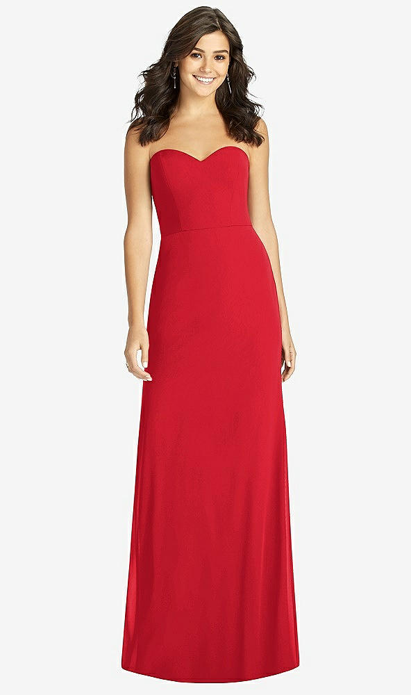 Front View - Parisian Red Sweetheart Strapless Mermaid Dress