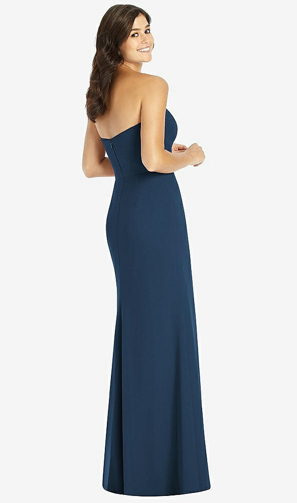 Back View - Sofia Blue Sweetheart Strapless Mermaid Dress