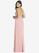 Rear View Thumbnail - Rose Criss Cross Back Mermaid Wrap Dress