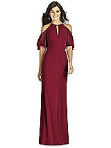 Front View Thumbnail - Burgundy Thread Bridesmaid Style Dakota