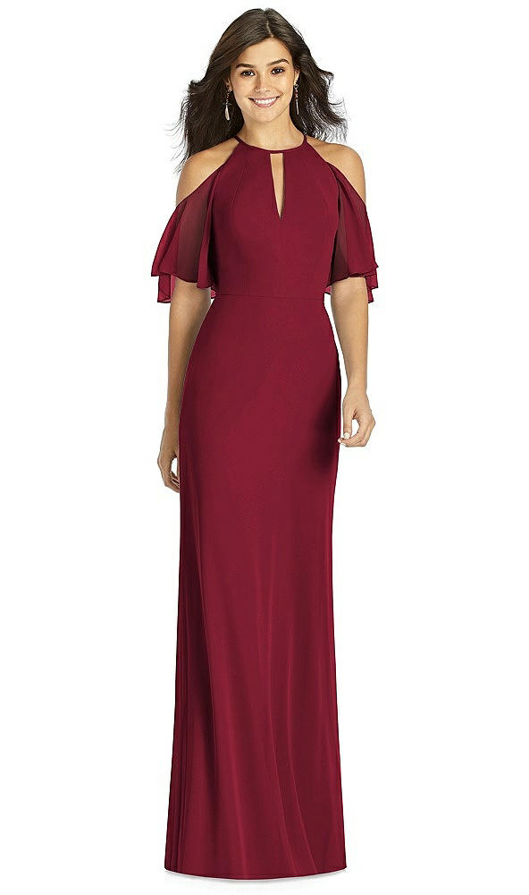 Front View - Burgundy Thread Bridesmaid Style Dakota