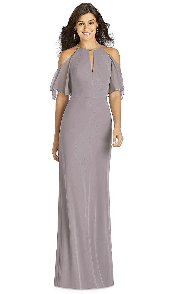 Front View - Cashmere Gray Thread Bridesmaid Style Dakota